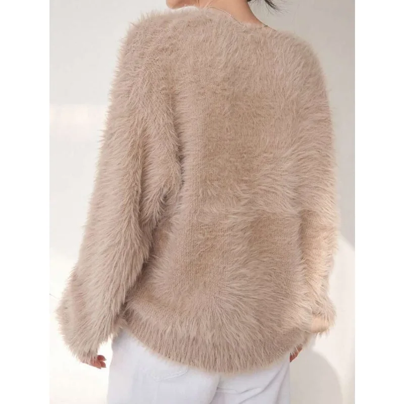 Ladies Winter Turtleneck Sweater 2025 Fashion Women Spring Autumn Knitted Sleeveless O-Neck Loose Pullover Sweater Tops Pull