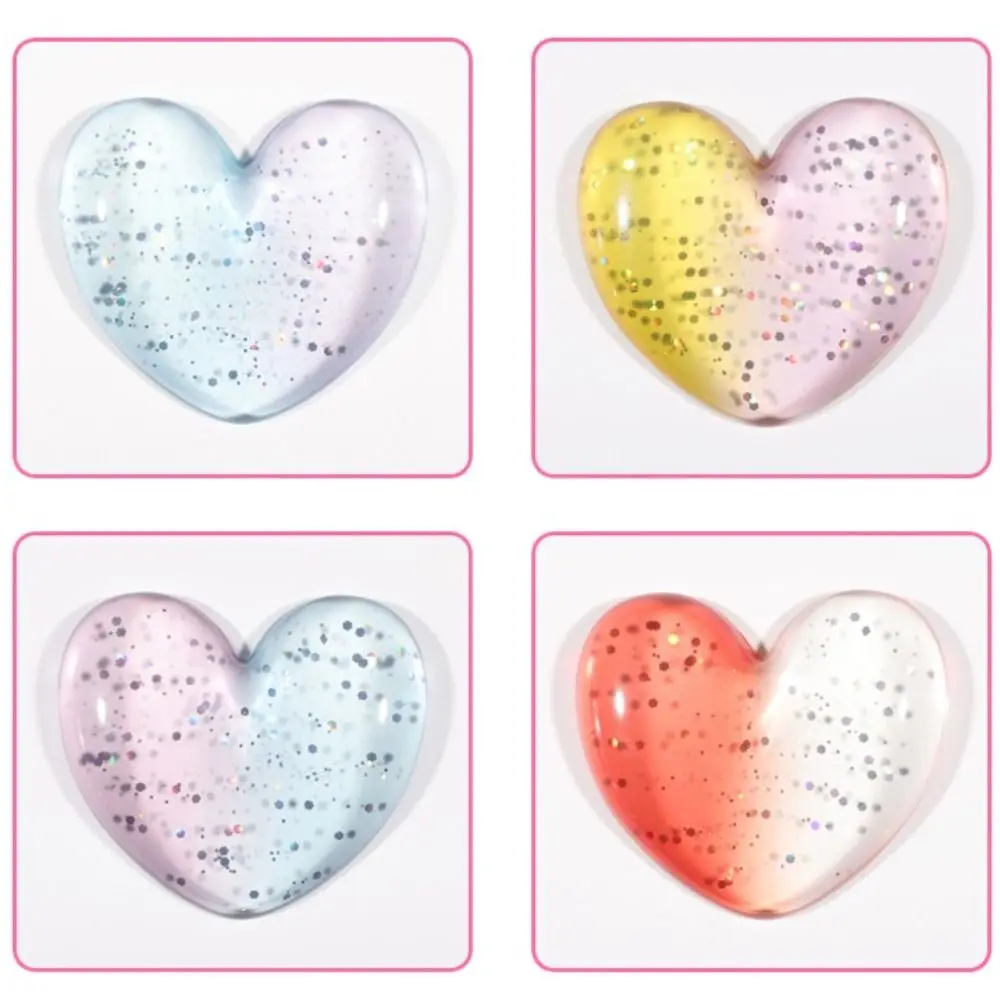 New Heart Shaped Clear Wrist Rest Pad Non-Slip Hand Pain Relief Mouse Wrist Rest Soft Comfortable Wrist Support Pad Universal