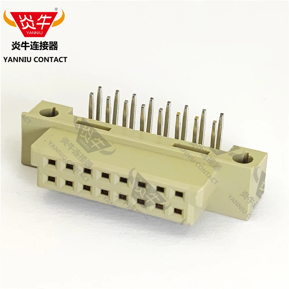 10Pcs 216 2*8P 2Row8Pin DIN41612 Series DIN CONNECTOR 16PIN FEMALE RIGHT ANGLE PINS EUROPEAN SOCKET YANNIU