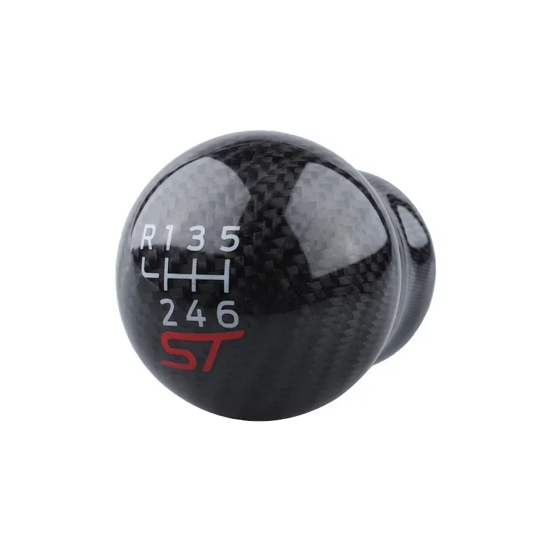 Car Manual Transmission 6 Speed Racing Carbon Fiber Gear Shifter Lever Handball Knob For Ford Focus Fiesta ST line