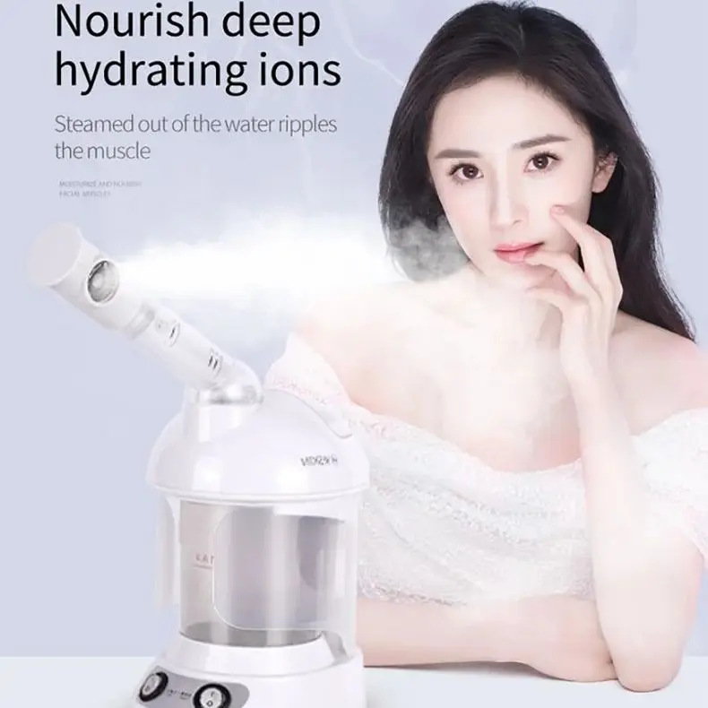 Facial Spray Vapor Steamer Face Moisturizer Ozone Steam Freshener Water Vaporizer Humidifier Steamer Machine Table Top Mini Spa