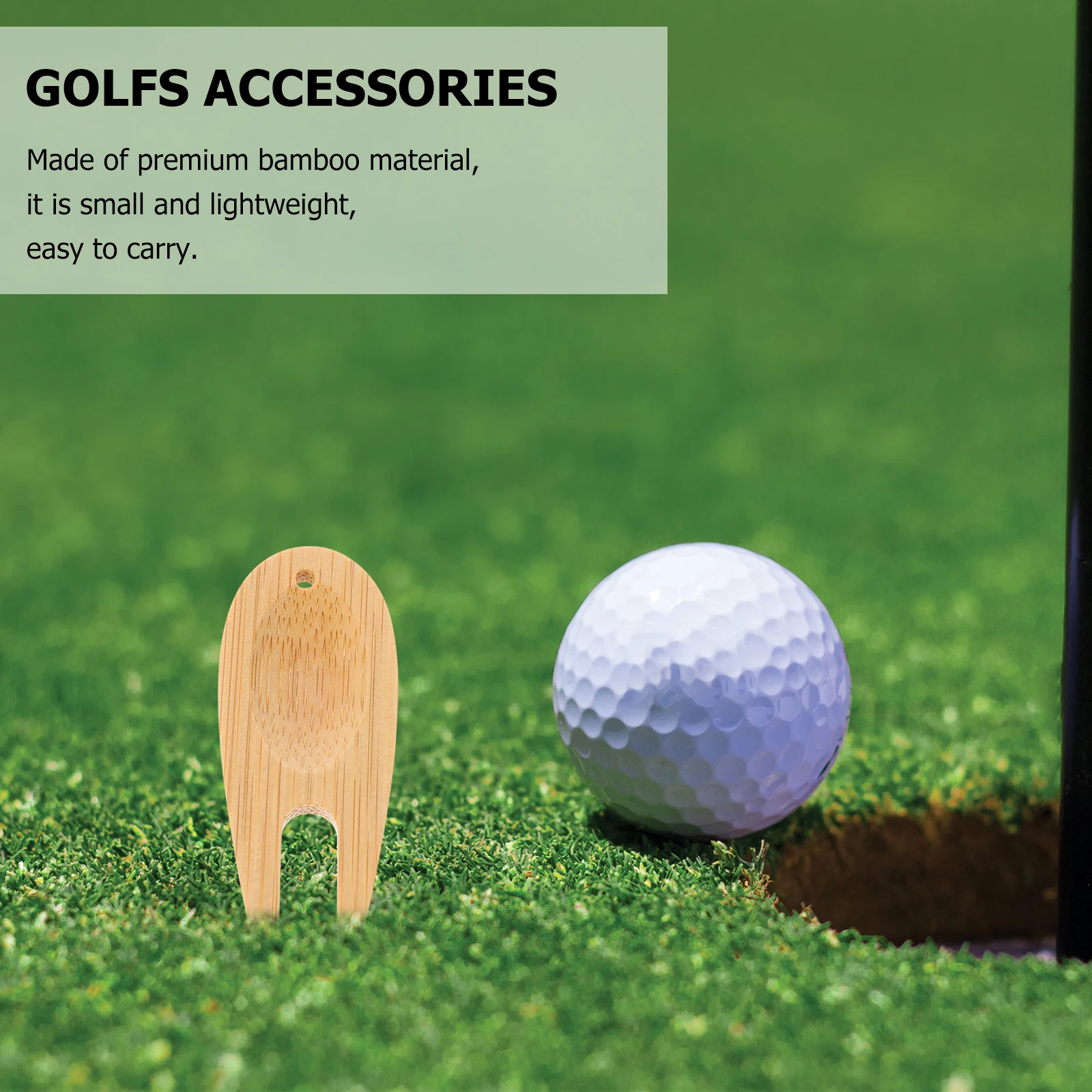 

15pcs Bamboo Divot Forks Golfs Divot Repair Tool Portable Fairway Trimmer Keychain Design Repair Tool For Maintenance