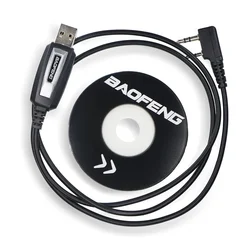 Baofeng-Cable de programación USB para Radio bidireccional, dispositivo Original para UV-5R Pro BF-888S, UV-82, UV82, UV-3R plus, con controlador, CD, Walkie Talkie