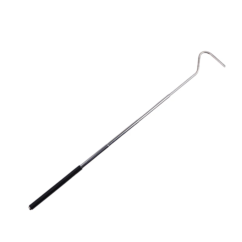 New 1Pc Snake Hook Retractable Professional Snake Catching Tool Convenient Stainless Steel Reptiles Hook Snake Tongs Accessories