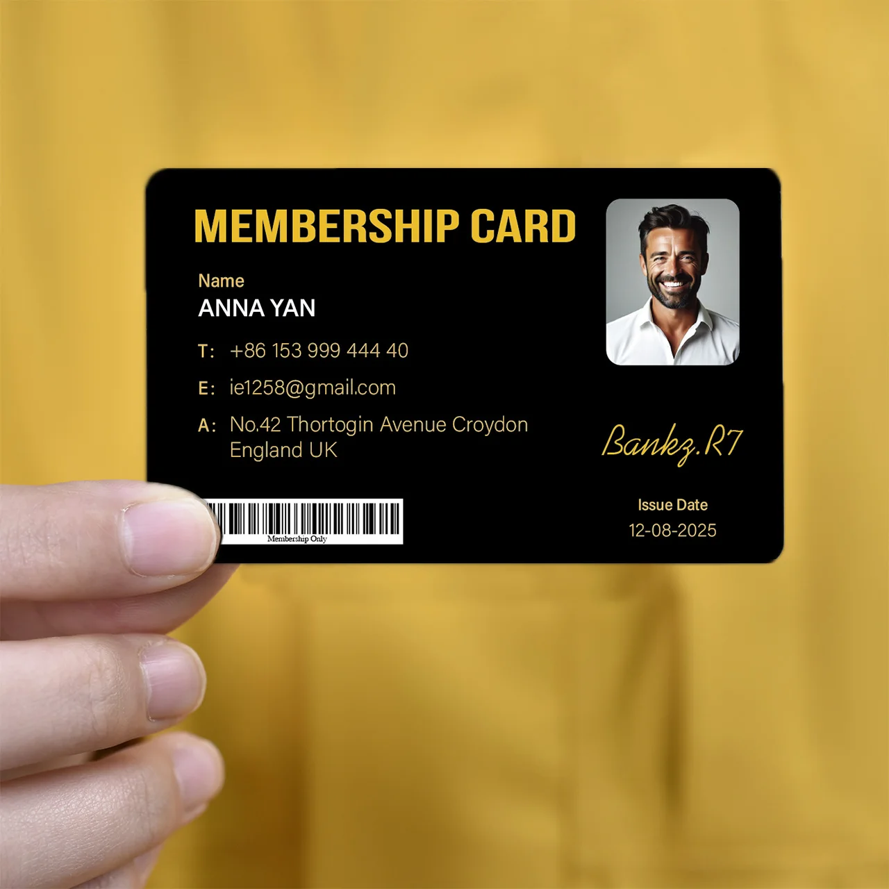 Custom 1 PCS Fan Club Membership Card PVC Plastic VIP Loyalty Card for Influencers Supporters Commemorative Worldwide Shipping