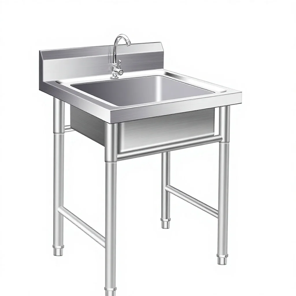 Customizable Freestanding Outdoor Kitchen Sink Stainless Steel Utility Sink With Stand For Laundry Room Backyard Garage Workshop