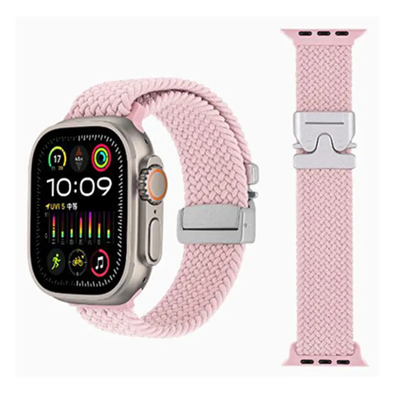 Braided Solo Loop Strap For Apple Watch band 45mm 46mm 40mm 41mm 42mm 44mm 49mm Bracelet iWatch Series Ultra 2 S10 9 SE 8 7 6 54