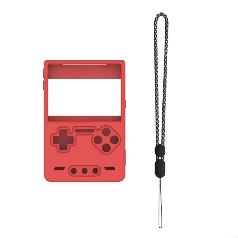 Capa protetor para TRIMUI Brick Game Console Shell Silicone Sleeve com cordão R58a