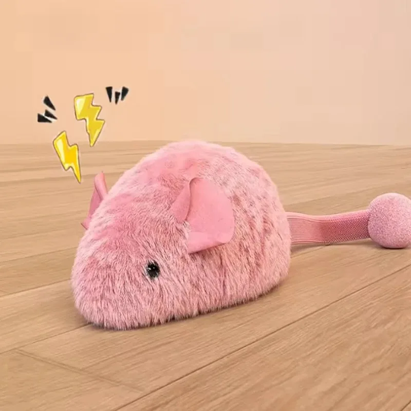 Interactive Plush Mouse Cat Night Fluorescent Simulation Toy for Self Entertainment, Indoor Pet Cat Toy Creative and Interesting