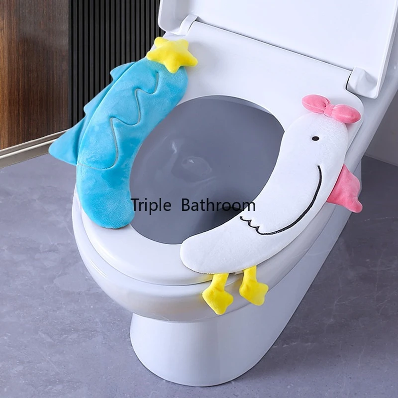 Fluffy Toilet Seat Cover Adhesive Toilet Seat Cushion Bathroom Universal Toilet Seat Home Accessories Indoor Bathroom Cushion