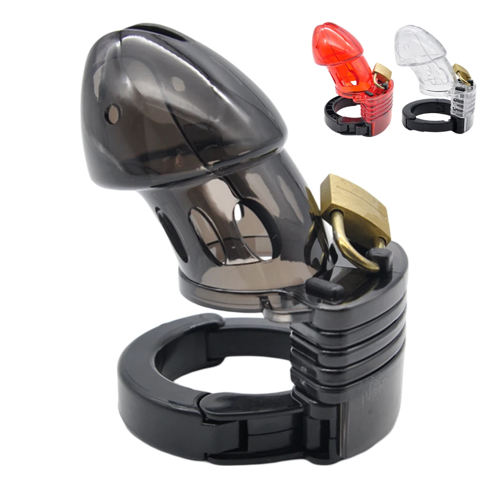 Plastic Chastity Cage Male Cock Lock With Adjustable Penis Ring Chastity Belt Sextoys For Men Gay Sex Shop male chastity