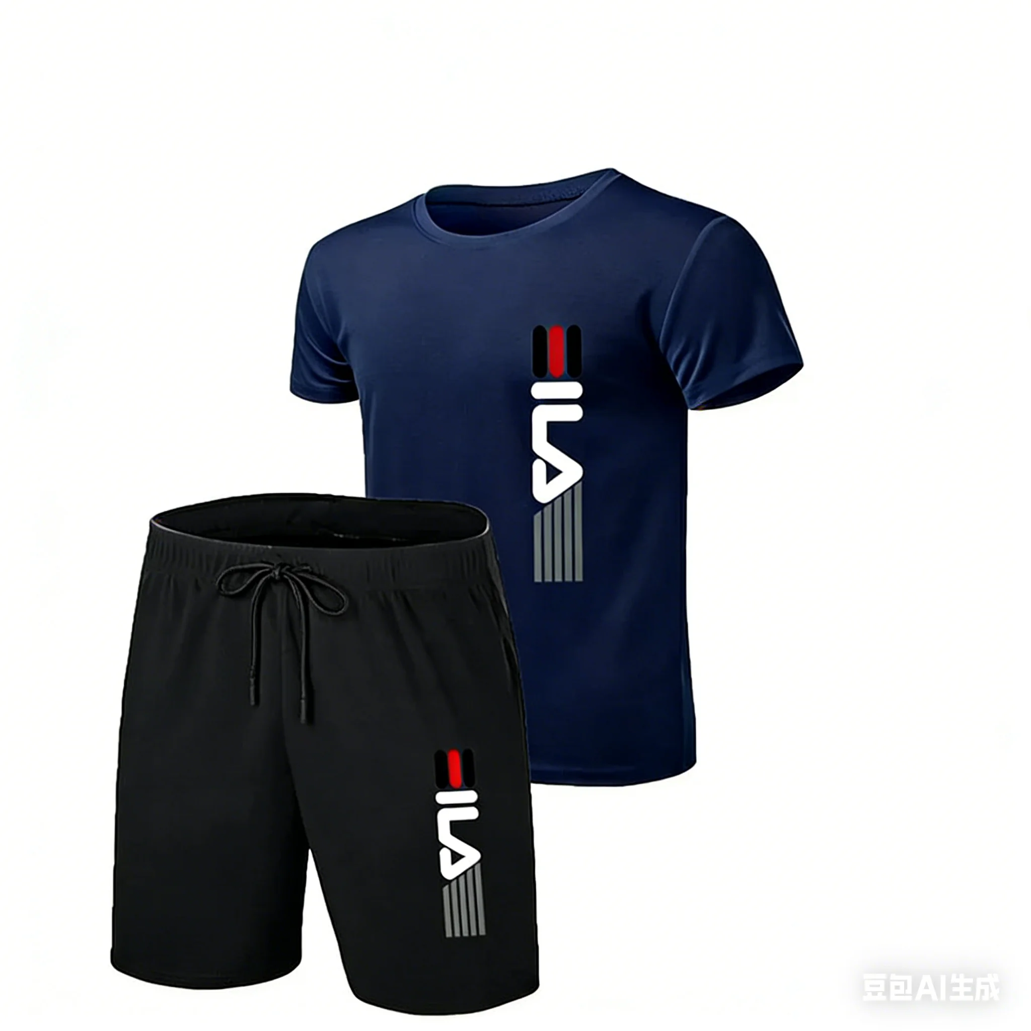 

Summer 2026 comfortable new breathable men's casual sports set outdoor fashionable jogging men's short-sleeved T-shirt and short