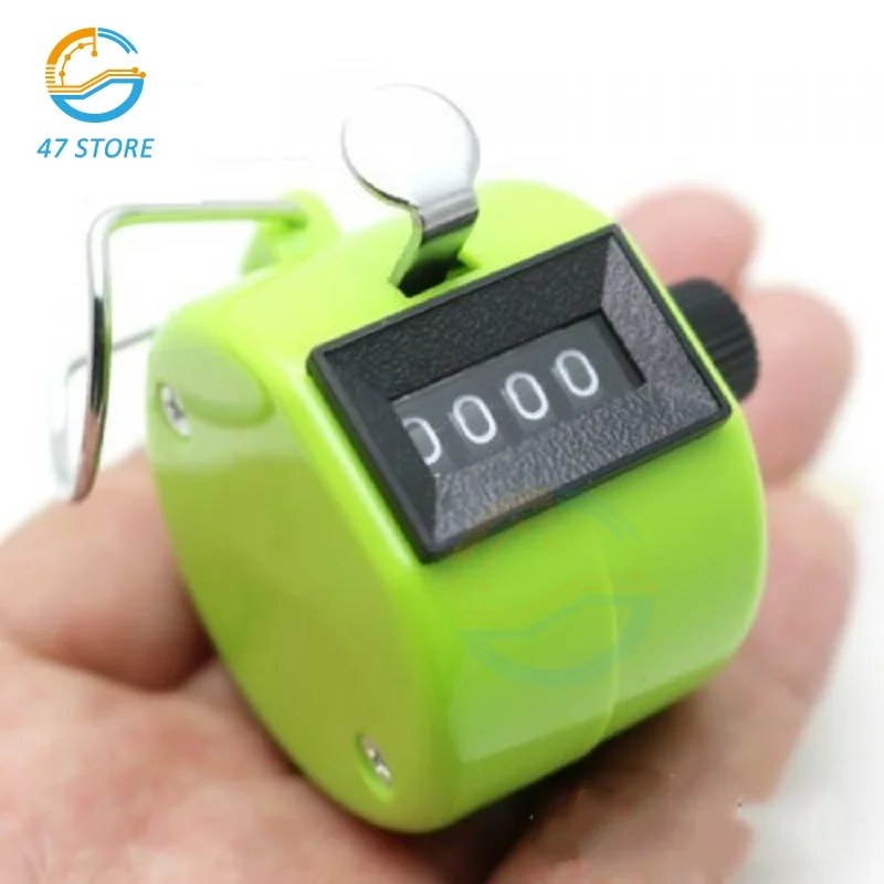 Handheld 4 Digital Tally Counter Mechanical Manual Palm Clicker Number Count Assorted 8 Color Tally Counter Number Count