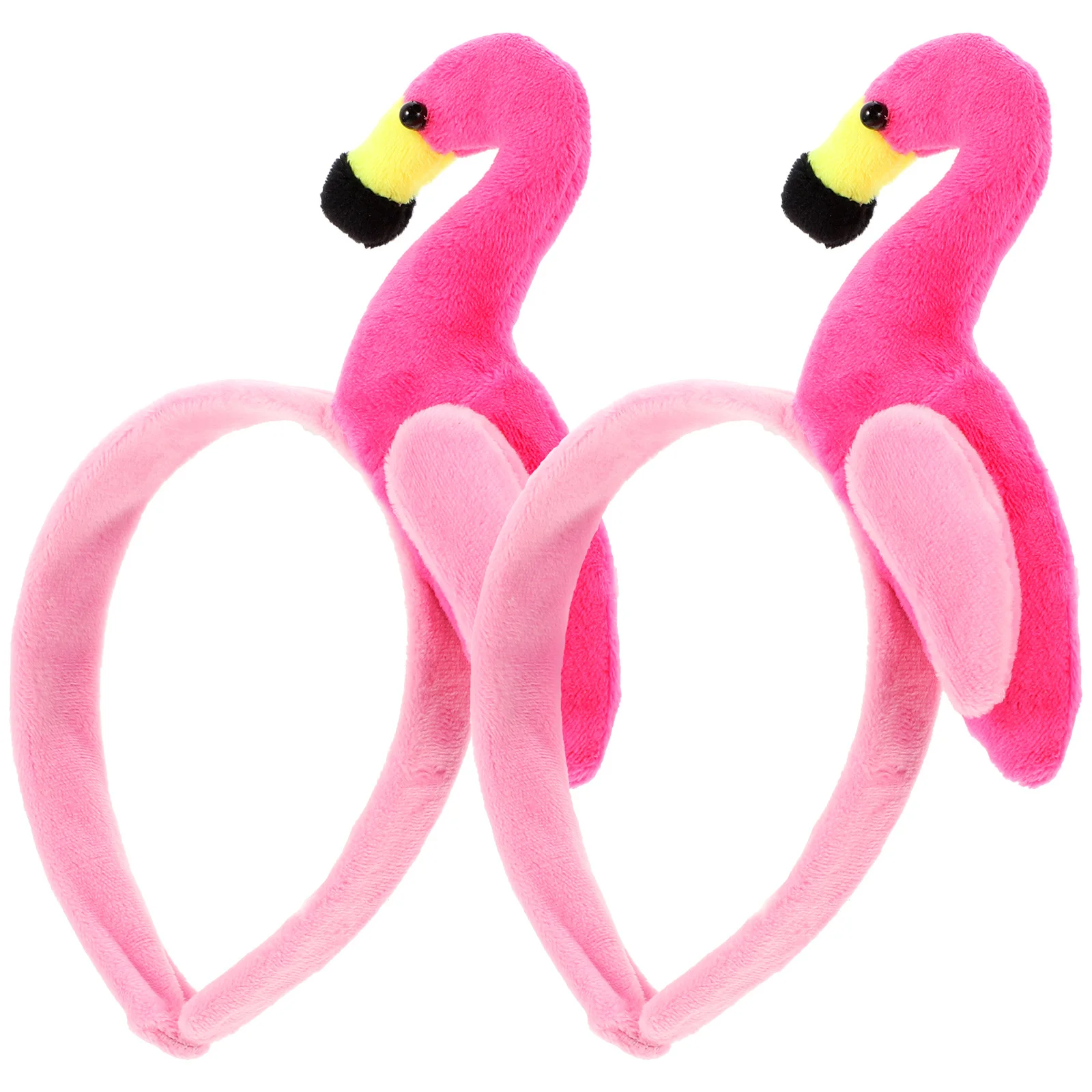 قطعتان من عصابة رأس فلامنغو مقاس واحد يناسب غطاء الرأس الأكثر راحة للحفلات للاحتفال بالضغط على شكل حيوانات