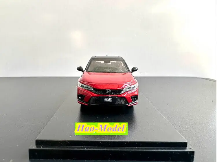 Coche de aleación de Metal fundido a presión para niños, modelo de dos cajas para Honda 11th Civic 1/43, colección de exhibición de Hobby, adornos rojos, 2023