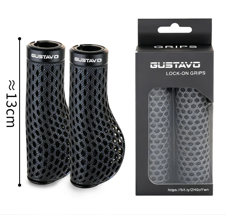 GUSTAVO 3D-gedruckte Fahrradgriffe, Stoßdämpfung, Mountainbike-Lenkerabdeckung, MTB-Griff + Expansionsschraube – Detail 5