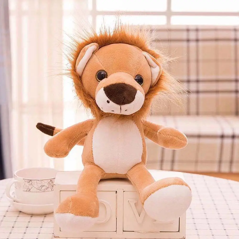 Miękka poduszka 25 cm Lew Tygrys Żyrafa Pluszowa zabawka Zwierzę