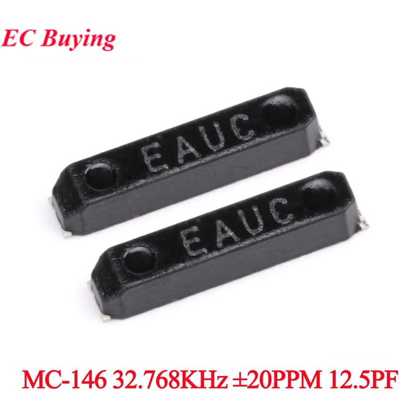 100Pcs/2pcs 32.768KHz 32.768K hz 32.768 KHz SMD Passive Crystal Oscillator MC-146 ±20PPM 12.5PF 7.0*1.5mm Resonator 7.0X1.5mm