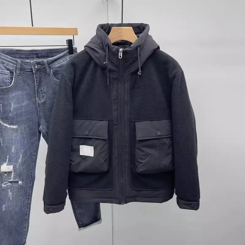 

Мужская повседневная теплая верхняя одежда Thiened, толстовка с капюшоном Jaet, свободная посадка, осень-зима, полиэфирное волокно 300, большие размеры, новинка Sle