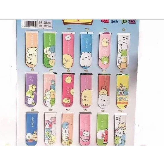 6 Pcs Cute Animal Magnetic Bookmarks Book Paper Clips Kids Page Holder Stationery Office Boy Girl Gift