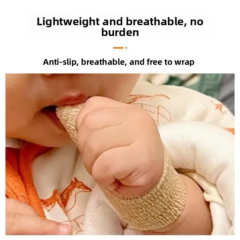 Comfortable Elastic Self-Adhesive Bandage for Babies Finger Protection Breathable Hand Guard to Prevent Biting Nipples