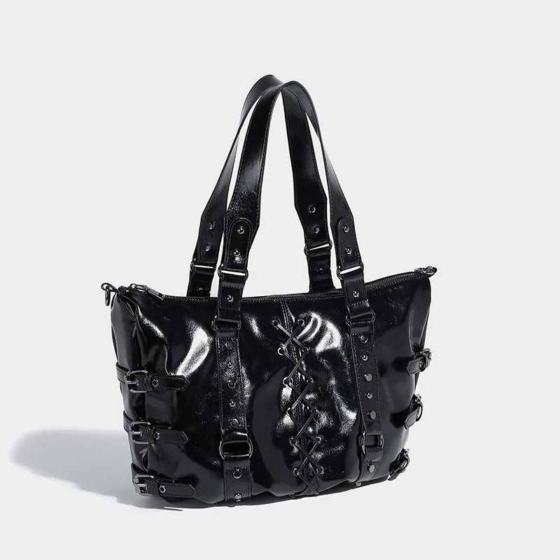 Punk rebite designer sacos de mão sacola para mulheres bolsa de ombro grande capacidade axilas bolsa e bolsas Сумка Ж Dönusen