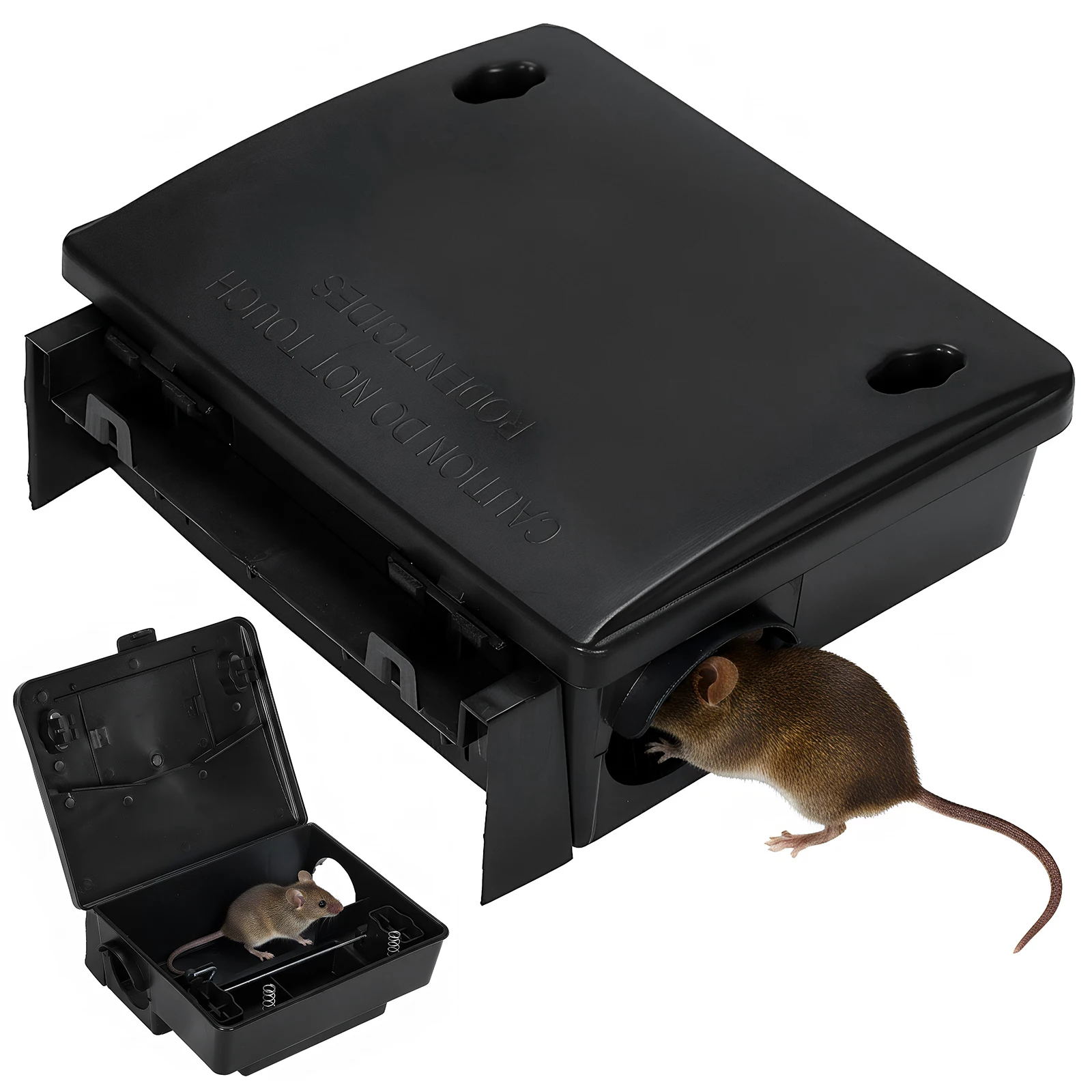 

36 Packs Rat Bait Station Rodent Trap with Key Reusable Rodent Trap Bait Box for Keeping Pets and Children Safe