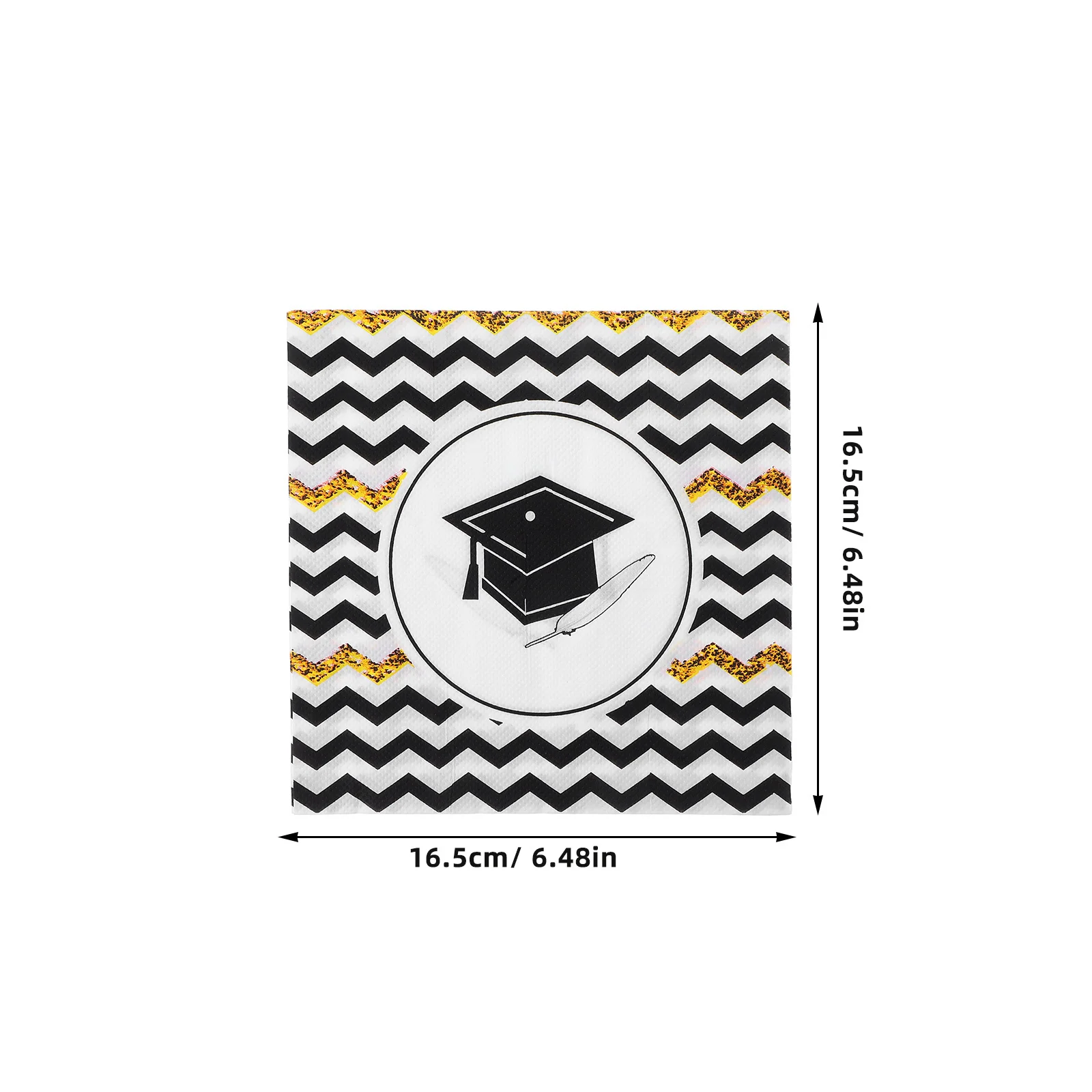 100 قطعة مناديل التخرج سميكة ماصة المناشف الورقية لعام 2025 كلية المدرسة الثانوية حفلة التخرج ديكور لوازم