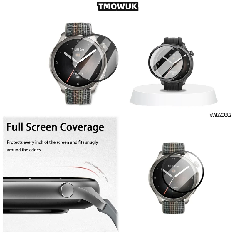 

For Amazfit Balance Screen Protector Accessory Anti - Scratch HD Soft Film For Curved Screen