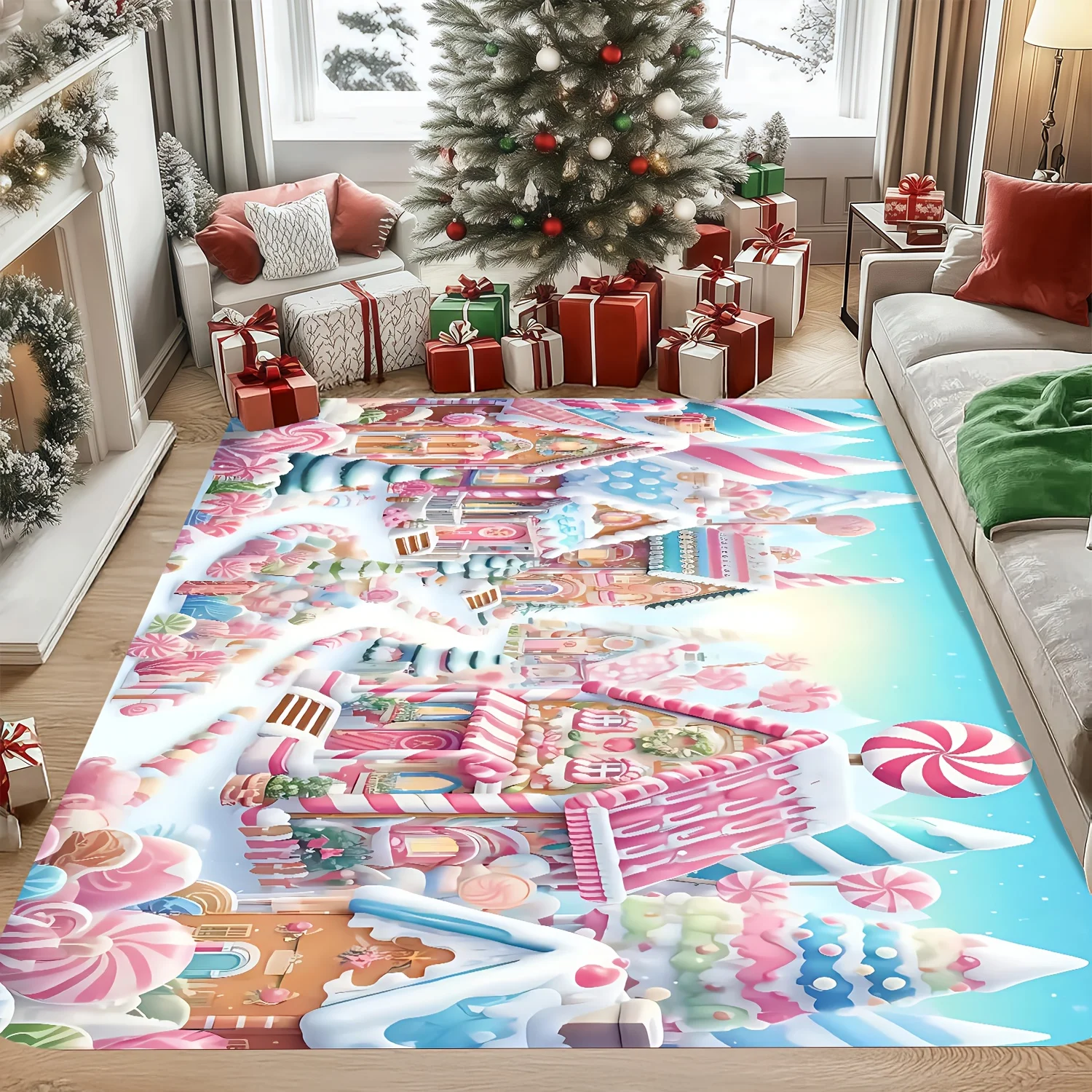 Pink Christmas Rug with Ginger - đánh giá và giá Commercial Printing House