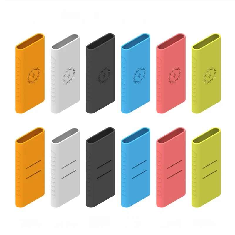 Silicone Protective Case Cover for Xiaomi Powerbank 10000mAh PLM11ZM PLM13ZM Wireless Powerbank WPB15PDZM WPB100 WPB15ZM Sleeve