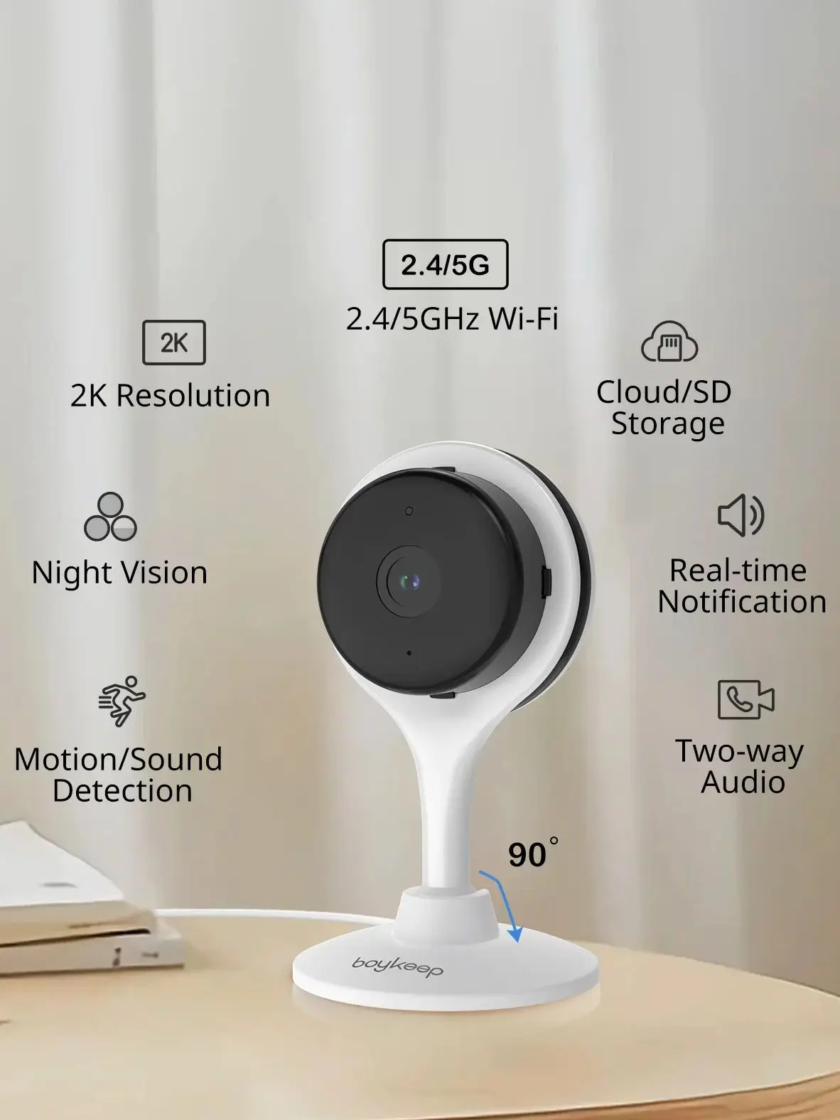 BoyKeep داخلي أمن الوطن كاميرا IP صغيرة الذكية CCTV كاميرا الحيوانات الأليفة مراقبة فيديو الطفل 24/7 كاميرا مراقبة