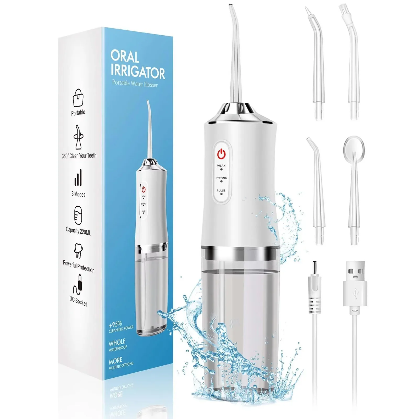 

Powerful Water Oral Waterpick Irrigator Jet Ultrasound Air Ipx7 Waterproof Mouthwash Machines Dental Floss Flosser Irigator Rda