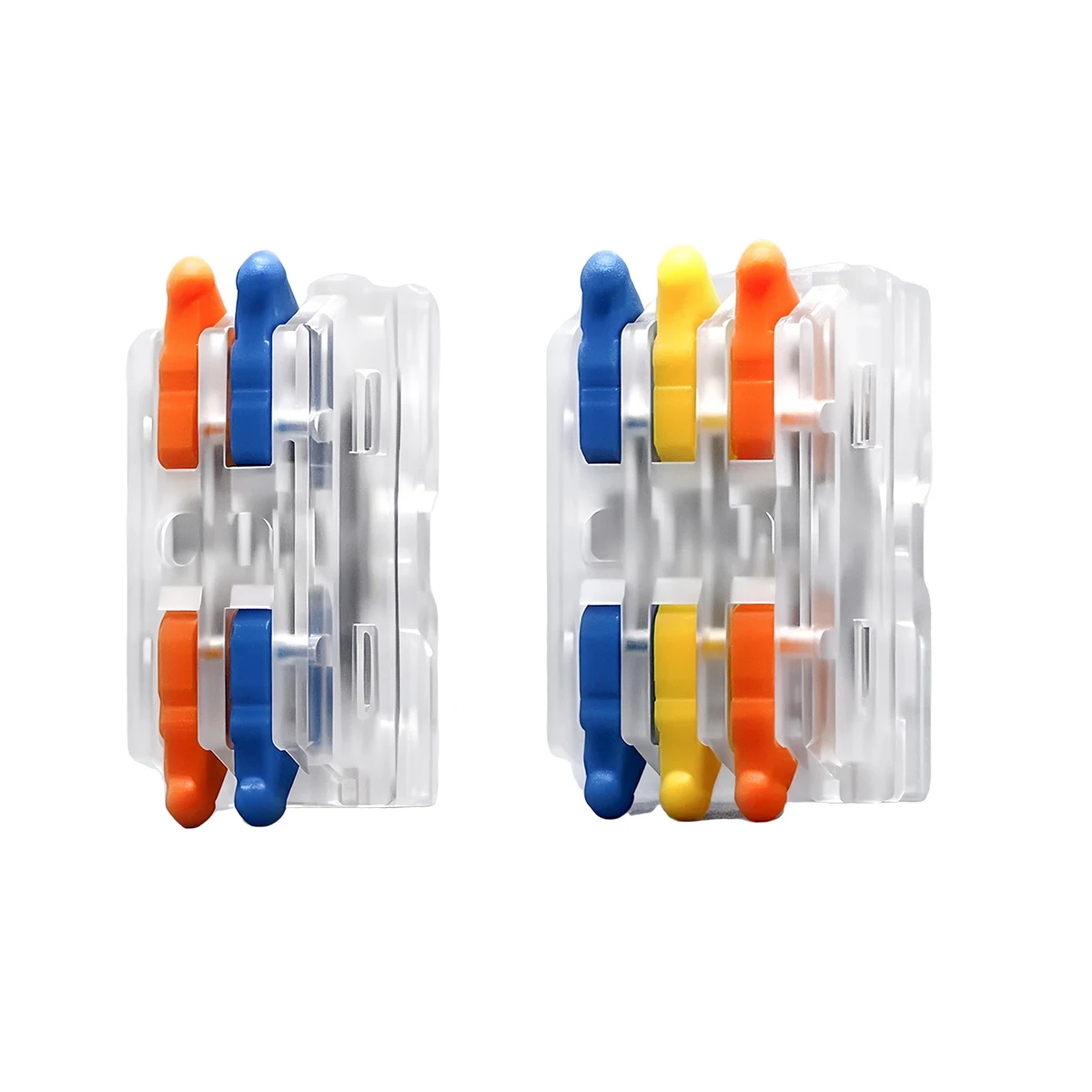 TOMZN Quick Lever Wire Connectors 1BOX 25PCS 1IN 2/3/4/5OUT 2IN 2/4/6OUT 3IN 3/6/9OUT for 28-12AWG BV BVR RV