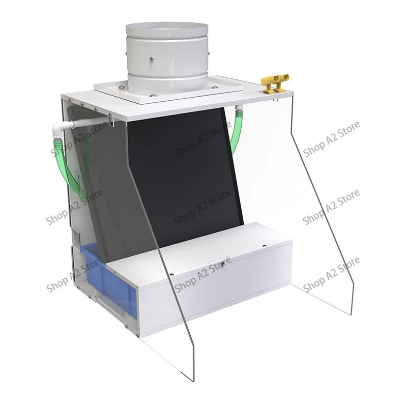Portable Water Curtain Spray Paint Booth With Exhaust Fan Professional Mini Spraying Workstation For  Model Hobby Painting