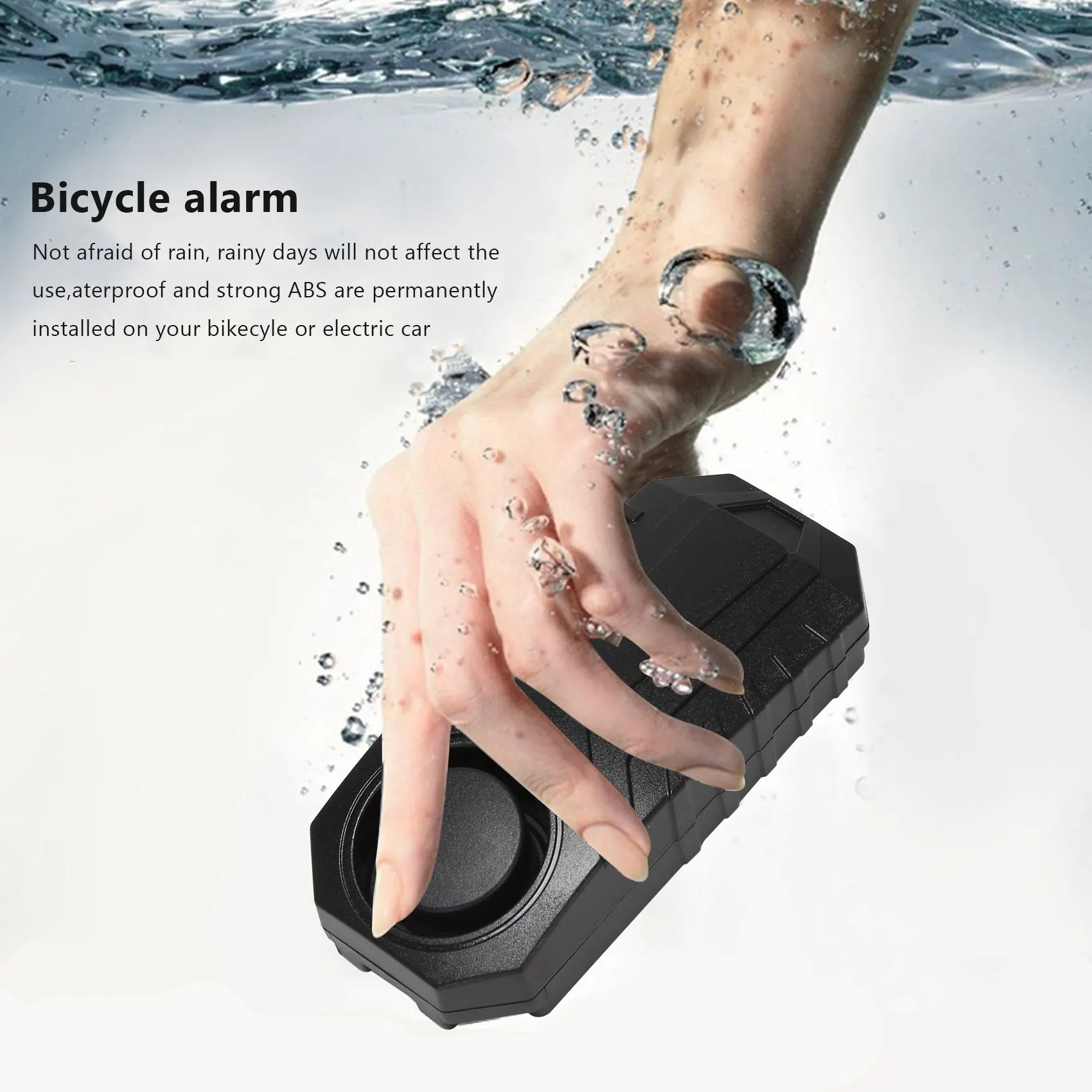 Strict 113Db Super Loud Wireless Motorcycle Bicycle Alarm Security Alarm With Remote Control Waterproof Black