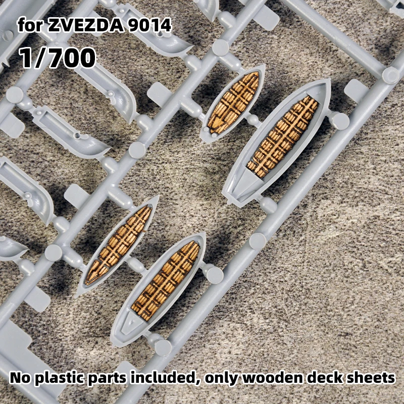 Modell-Upgrade-Teile: Lasergeschnittene Holzdeckplatte mit selbstklebender Ankerkette für 9014 Zvezda Protected Cruiser Varyag 1/350 – Detail 3