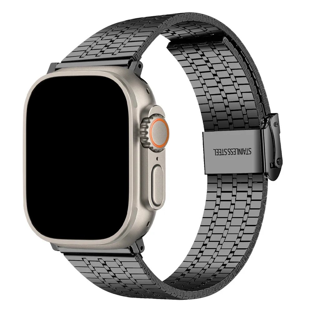 Link Bracelet for apple watch 8 7 45mm 41mm SE 6 5 4 44mm 40mm band Stainless Steel strap iwatch ultra 49mm 3 42mm 38mm bands