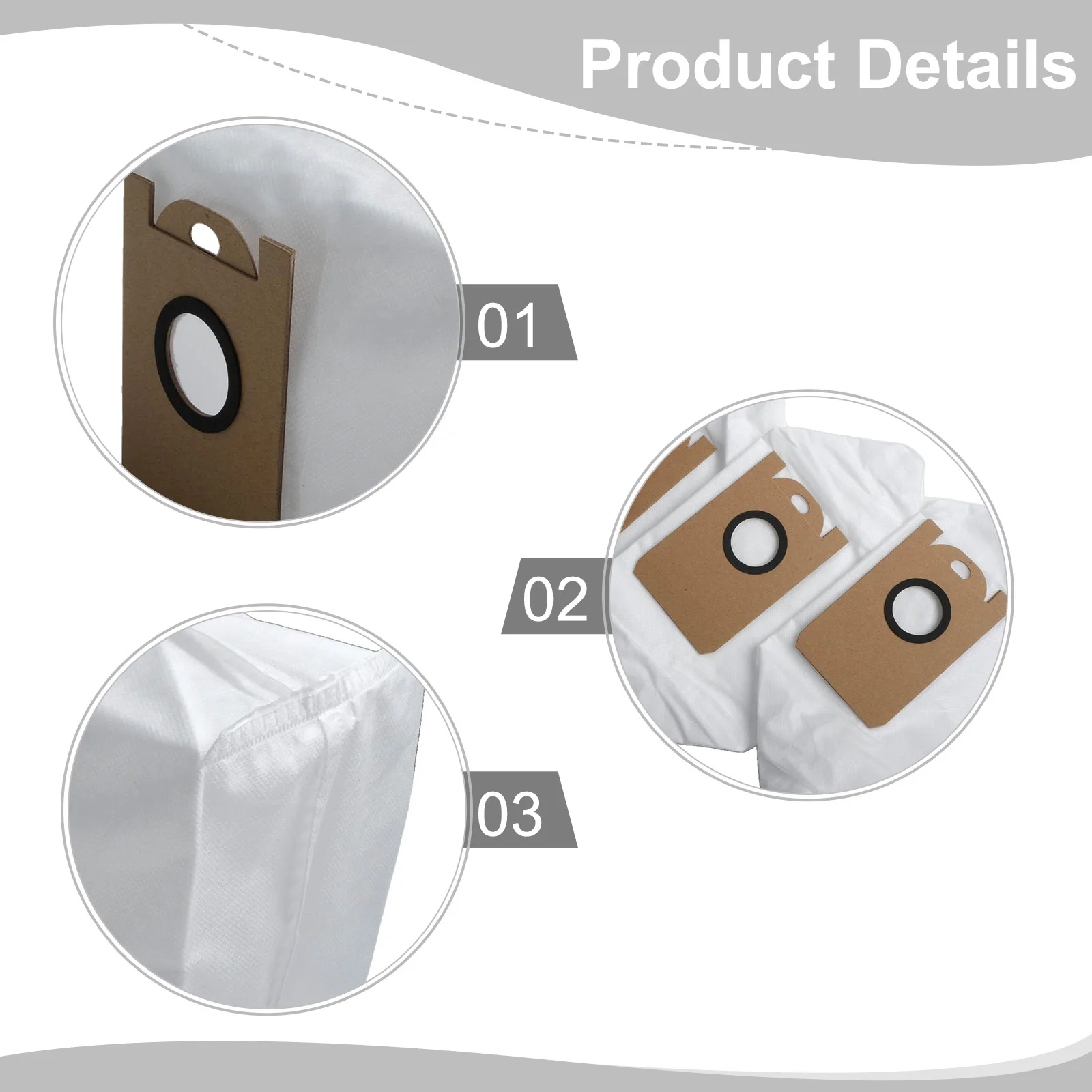 3 PACK Replacement Dust Bags for Coredy L900X Robotic Vacuum Cleaner Compatible with L900X Model for Optimal Performance