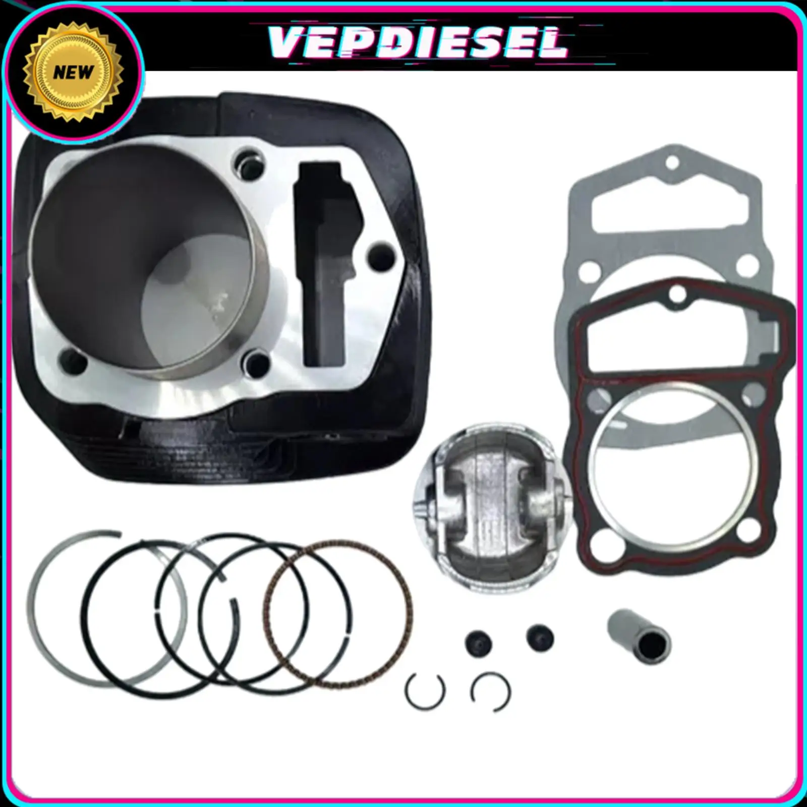 

1 Set Cylinder Piston Big Bore Kit 65.5MM For Italika 250z Motorcycle Components Cylinder Piston Accessories
