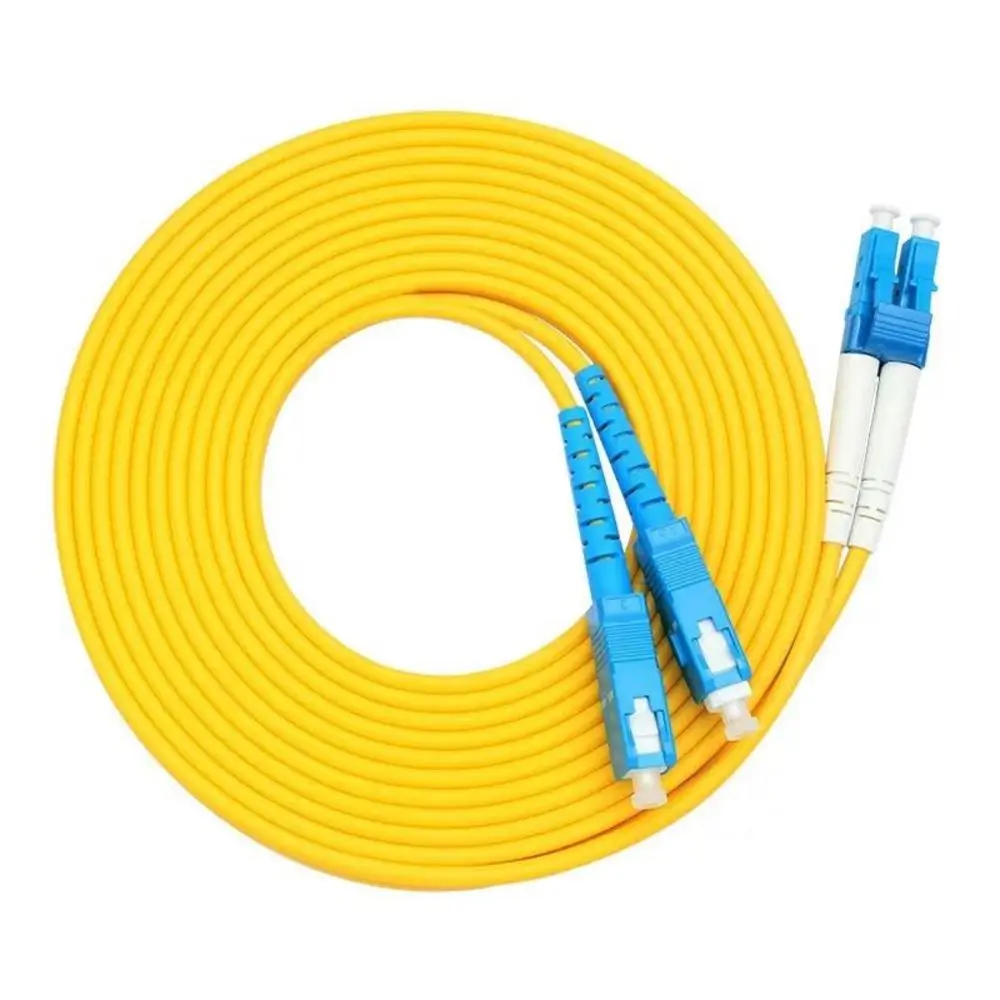 Fibre optique OpticJumper de PVC de la fibre 3.0mm de duplex monomode de SC/UPC-LC/UPC de câble de raccordement de fibre