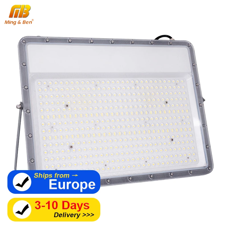 Proiettore LED impermeabile IP66 100W 200W 300W 400W Faretto esterno ad alta luminosità per lampada da parete stradale da giardino