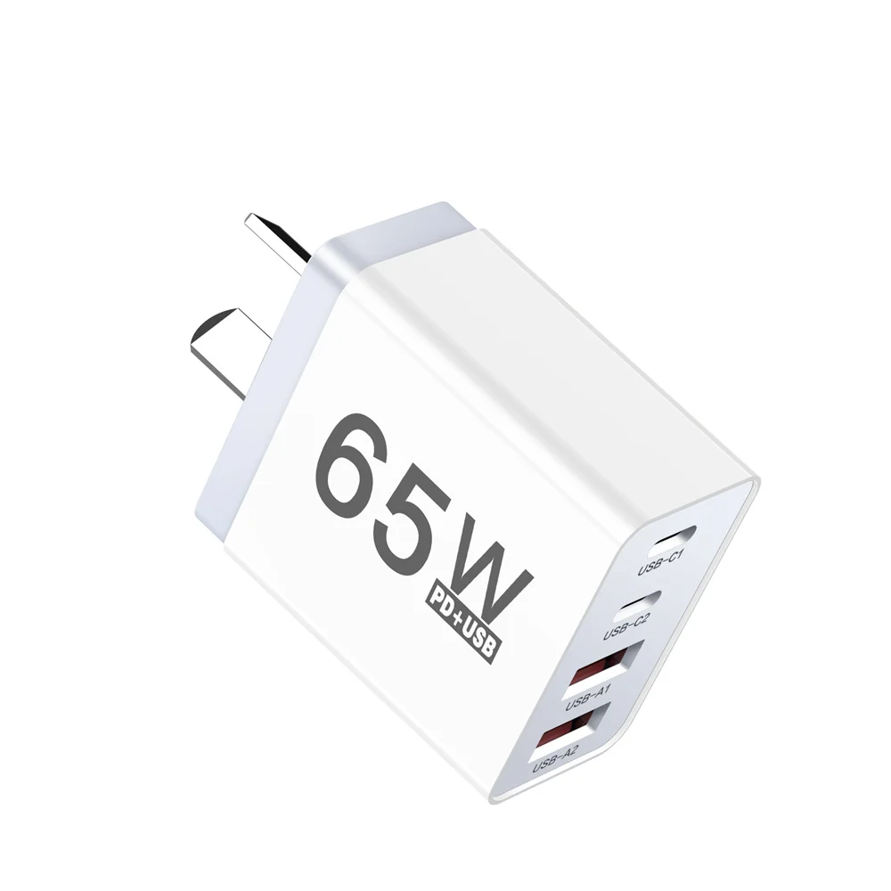 AU Plug USB Type C Fast Charger 65W PD Quick Charge Wall Adapter for iPhone Samsung Xiaomi Redmi Mobile Phone USB Charger EU UK