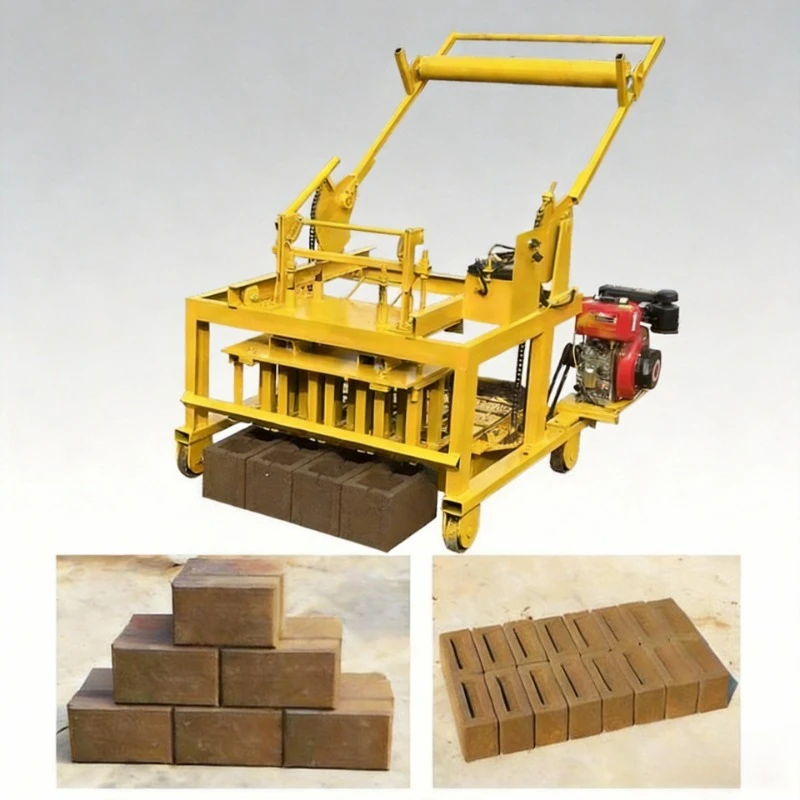 Mobile Cement Hollow Concrete Brick Making Machine U-Channel Forming Machine for Make Bricks Clay Brick Production