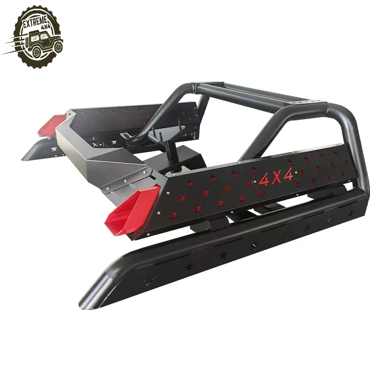 

Спортивная защитная дуга (ролл-кейдж) 4x4 для бездорожья - дизайн «Камин» для пикапов Toyota Hilux Revo/Tacoma/Chevrolet