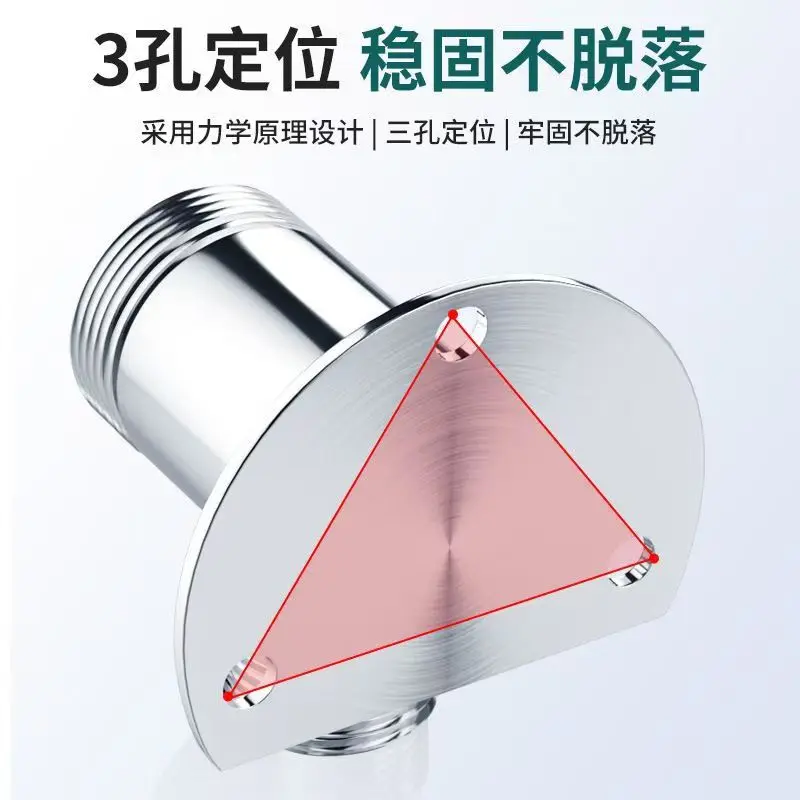 1/2 Inch Solid Brass Thickened Exposed Mount Bracket Base Shower Faucet Adapter Exposed to Concealed Mount Fixed Bracket Convert