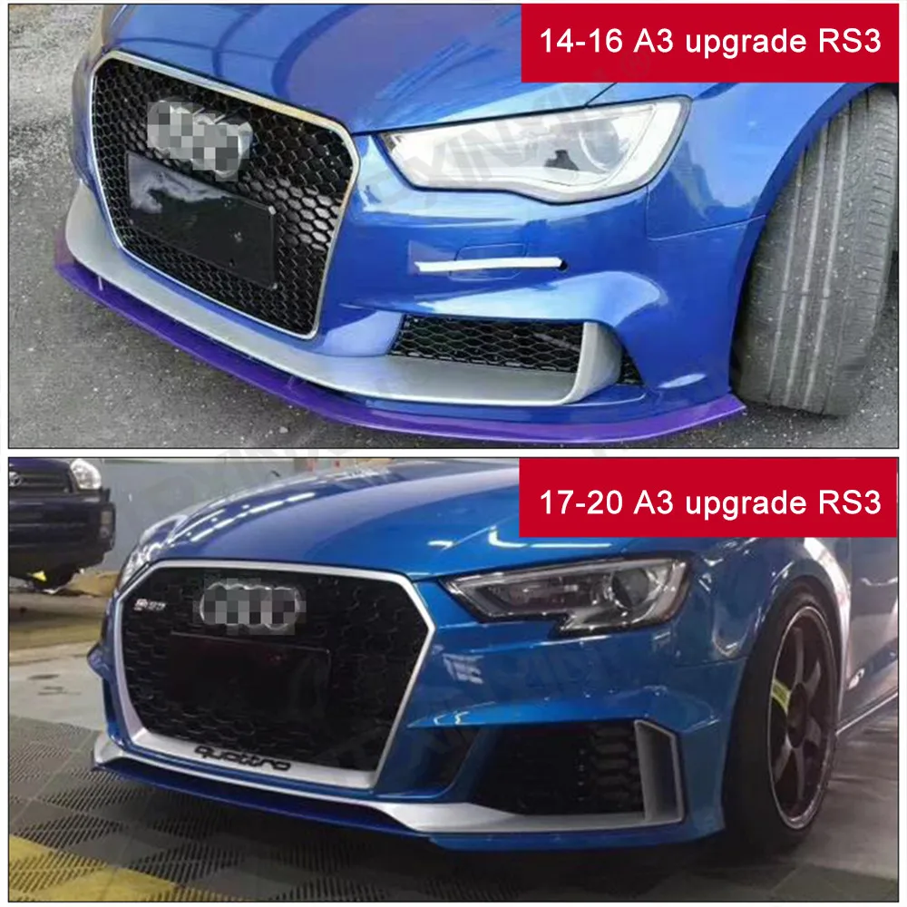 Auto Parts Suitable for Audi A3 2014-2020 Modified Rs3 Front Bumper Bumper Large Surround Center Net Rear Bumper UNIT