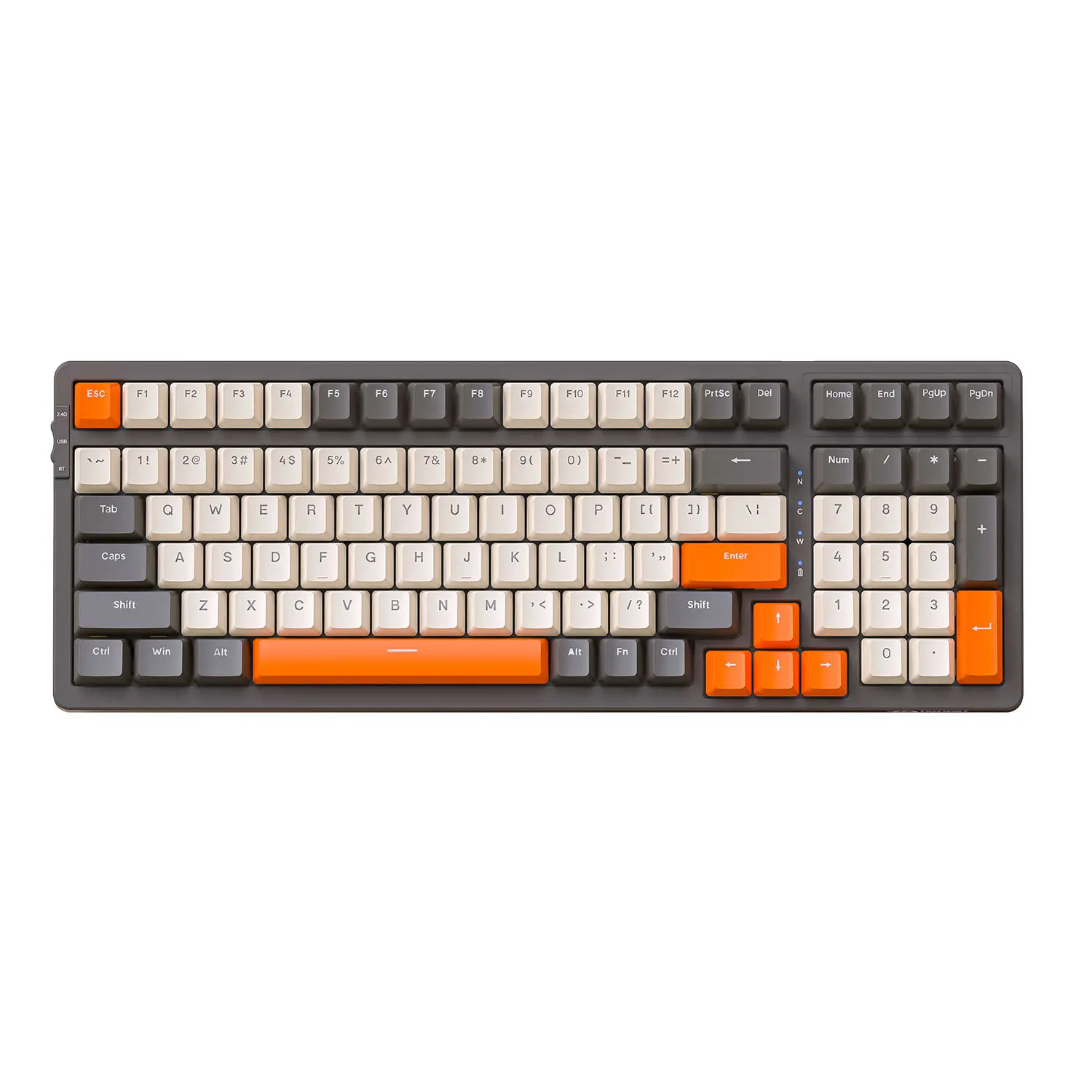 

K8 100 Key Wireless Mechanical Keyboard Tri-mode Connection,Full Key Hot Swap,lighting Effects,Gasket Muffler Structure, Laptops