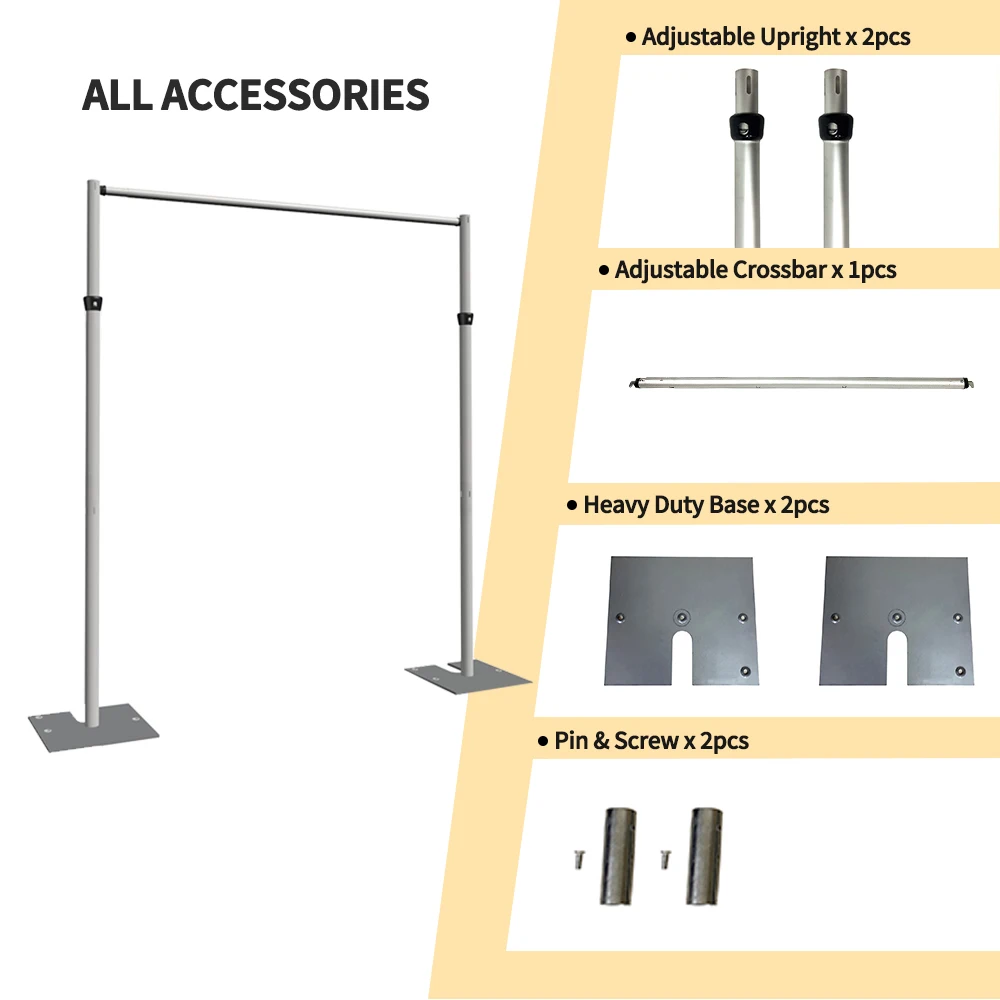 Pipe And Drape Kit(Only Frame) 10FT/12FT Backdrop Frame for trade shows convention centers expos and more and wedding