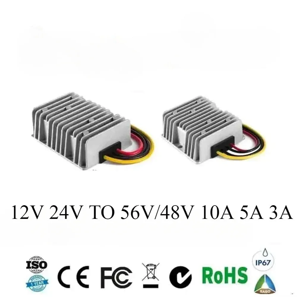 12V 24V TO 56V/48V 5A 10A 3A step up Transformer converter Power Supply boost Voltage Regulator DC DC for auxiliary batteries